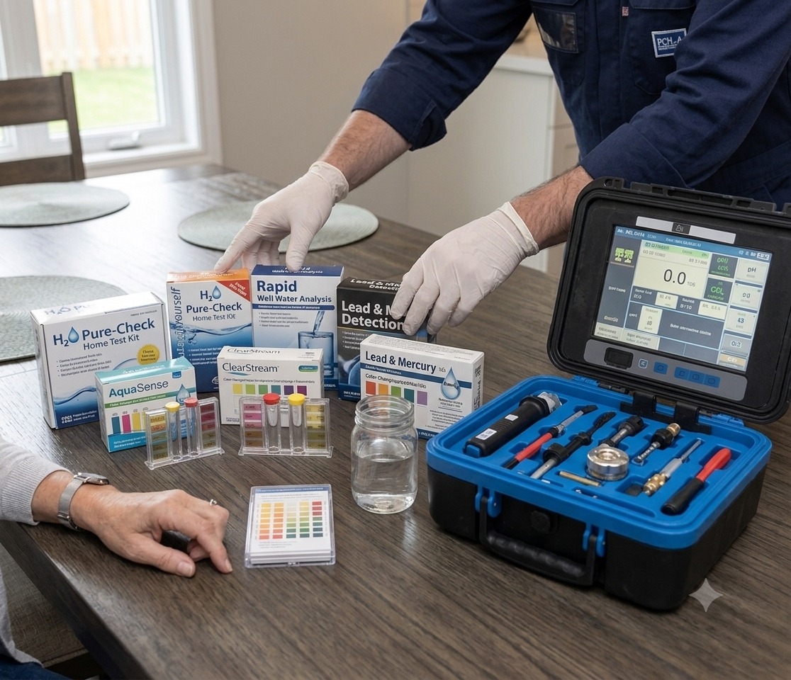 Close up of a professional testing hardware kit case